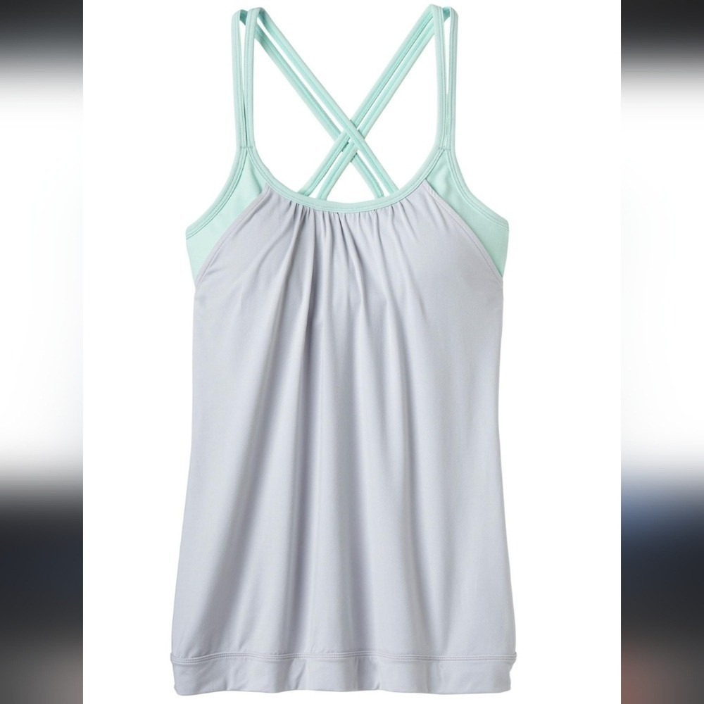 Athleta Hidden Agenda Tank – Sea Foam Green & Silver, Size M